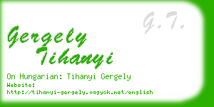 gergely tihanyi business card